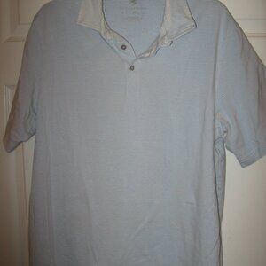 Southern Proper Blue & White Striped Polo Men's Size Large